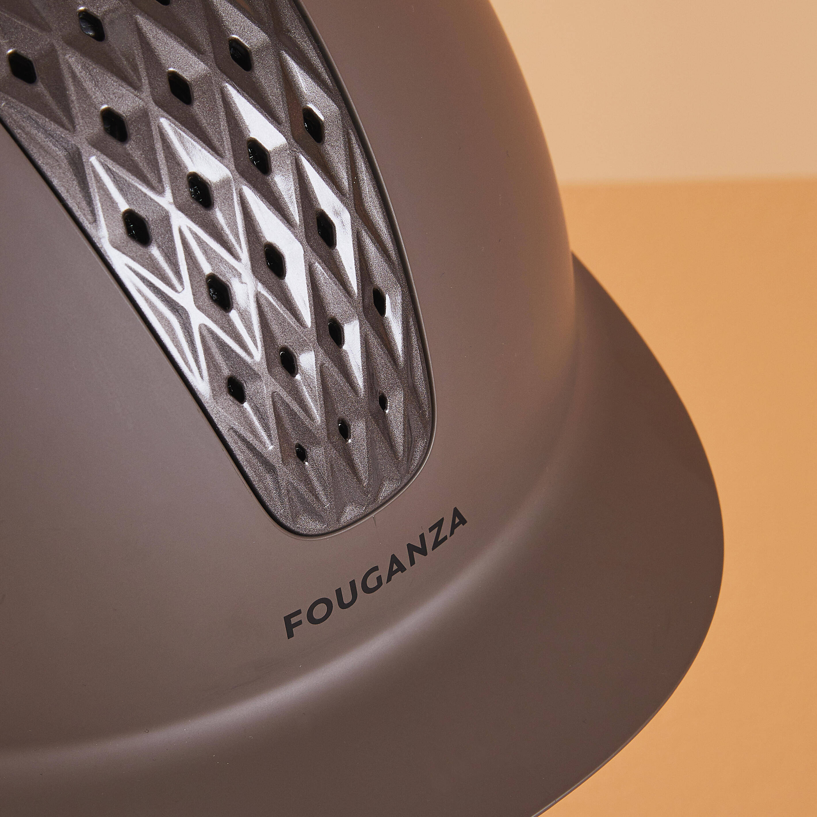 Kids'/Adult Horse Riding Helmet 520 - Pale Brown -  4