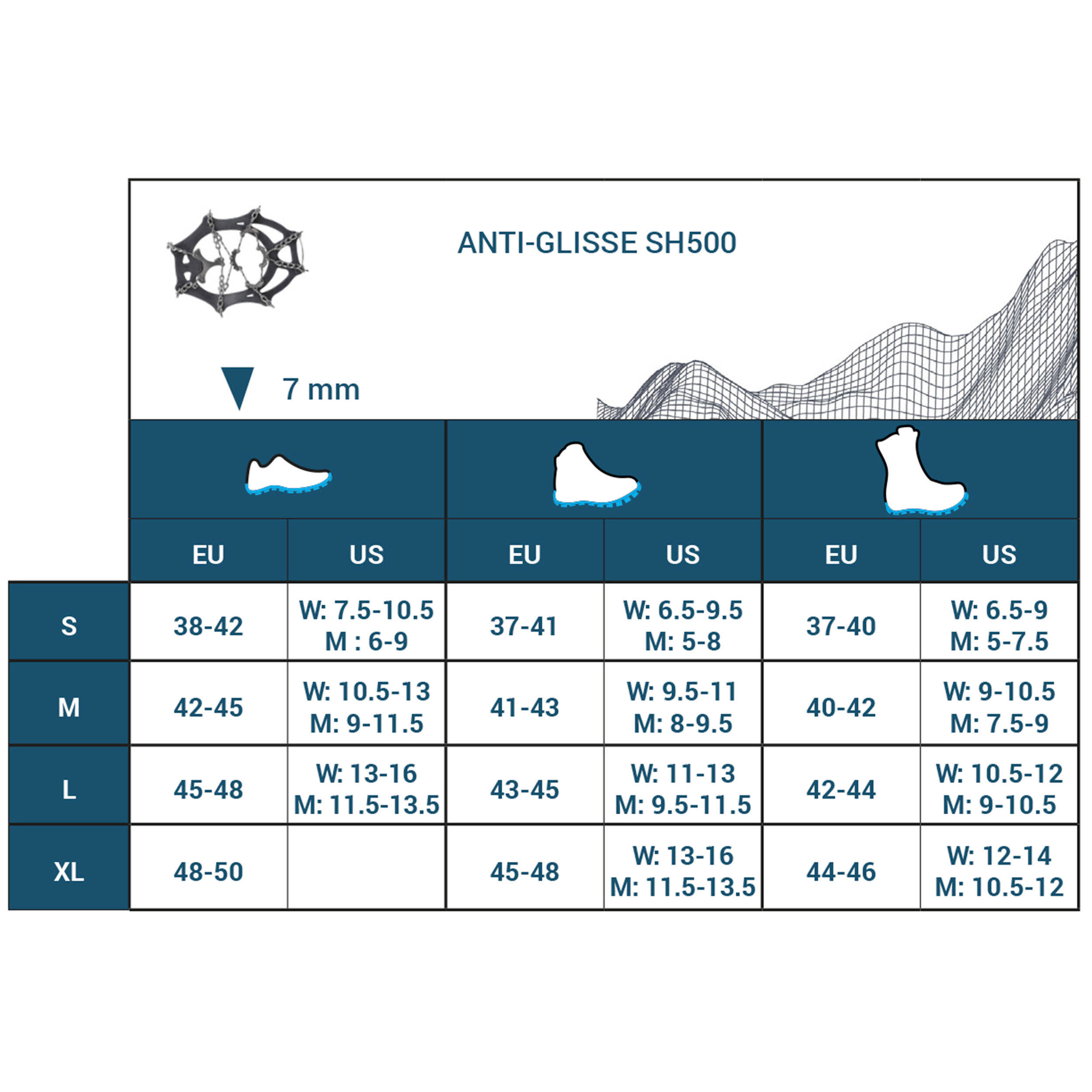 Hiking crampons, Hike 500 - LIGHT - Khaki -  5