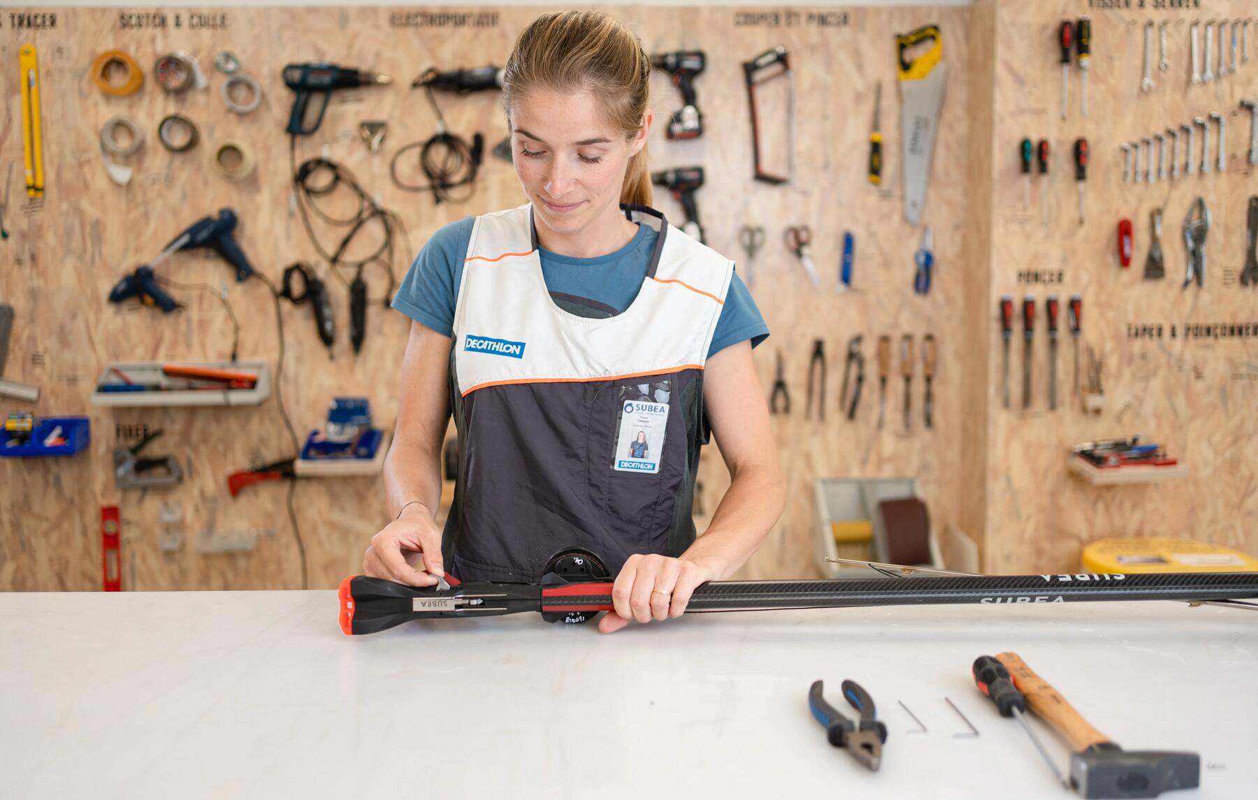 Ateliers Decathlon, réparation arbalète chasse sous-marine
