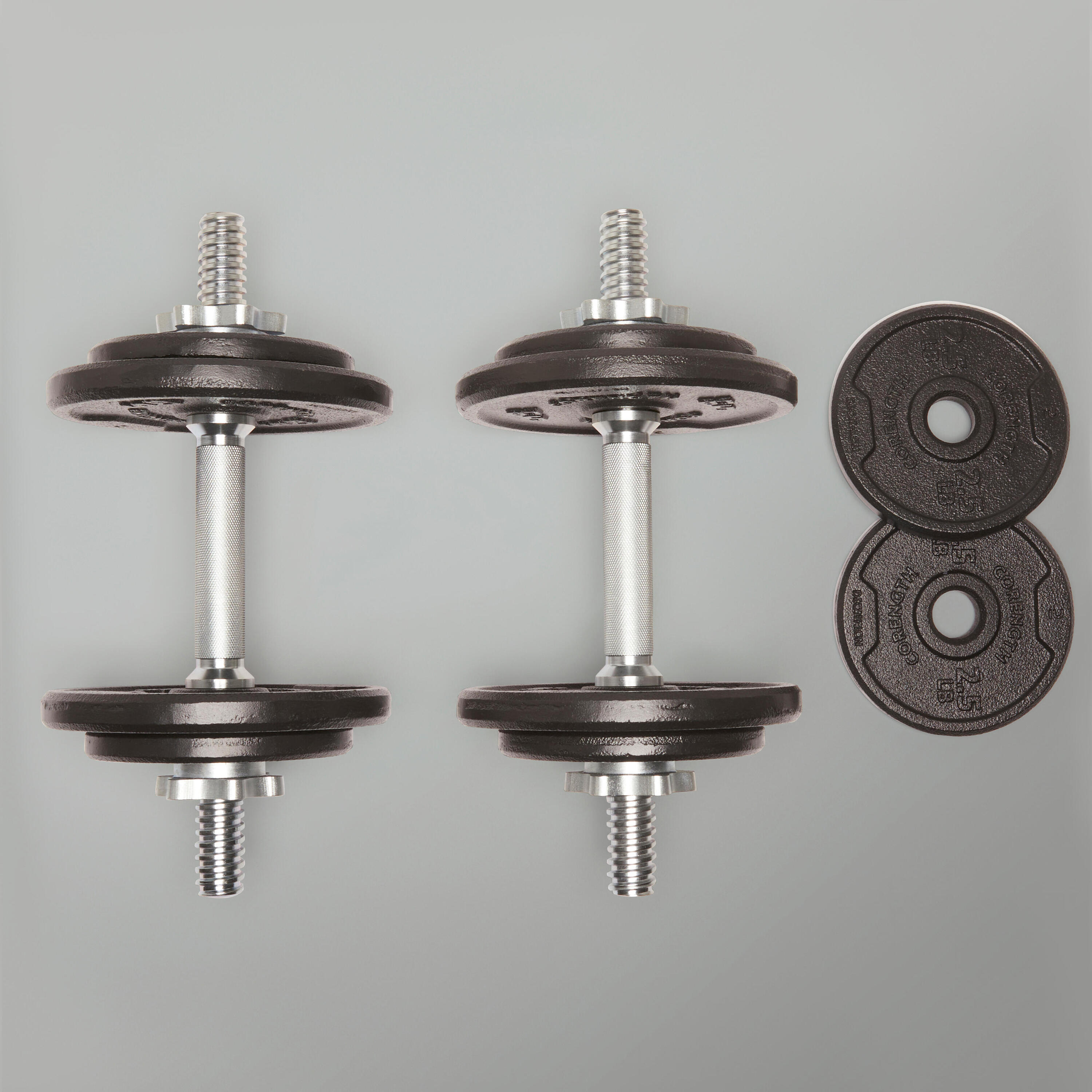 Kit haltères de musculation 20 kg avec disque de fonte en partie recyclée 13/19