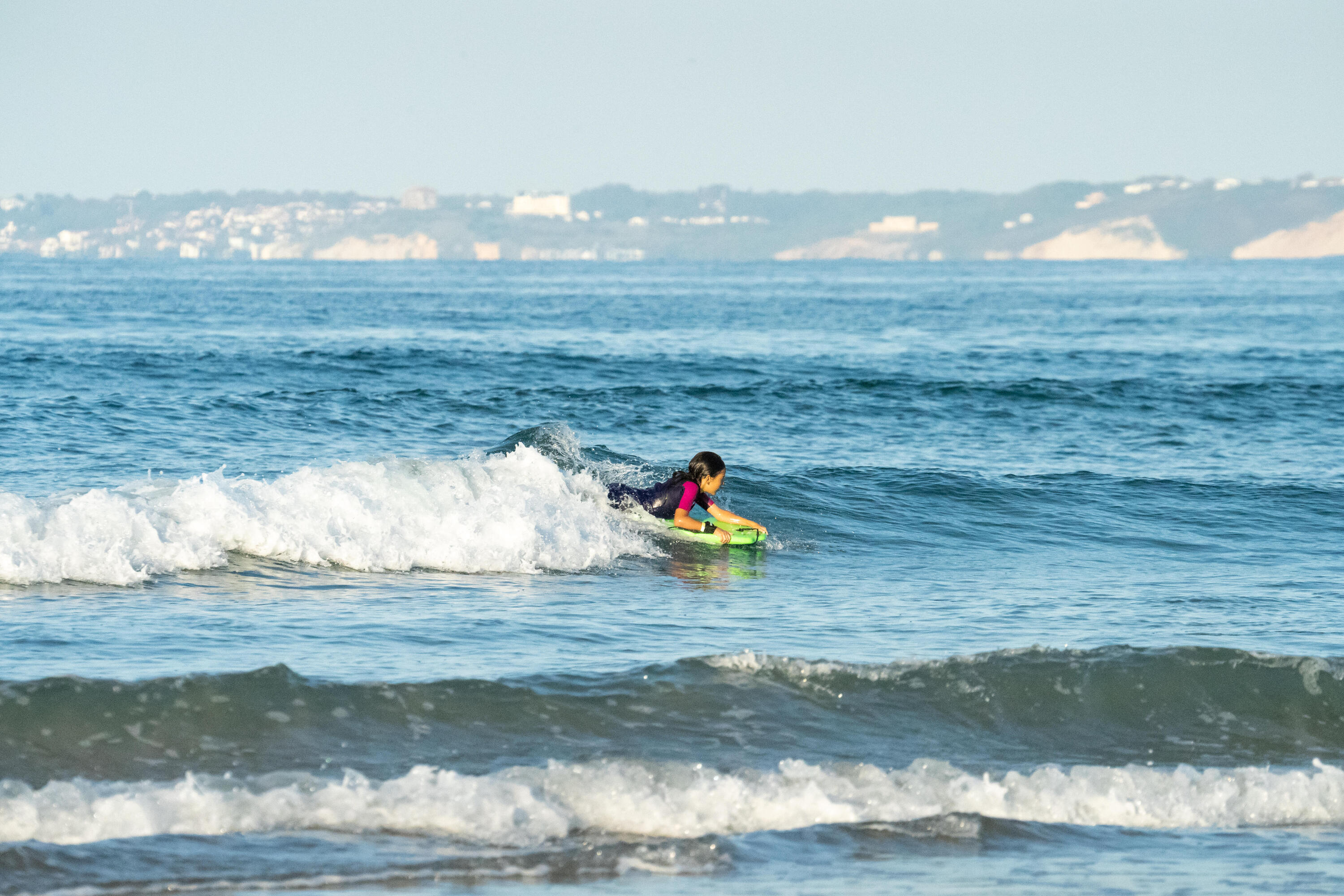 BODYBOARD 100 ENFANT 6-12 ANS - VERT 35" 9/11