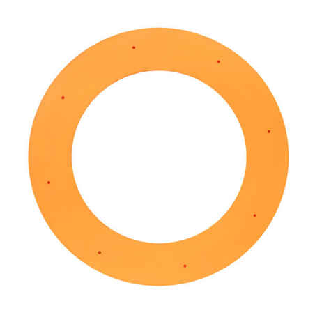 A soft orange disc for long-distance throws.