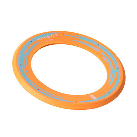 A soft orange disc for long-distance throws.