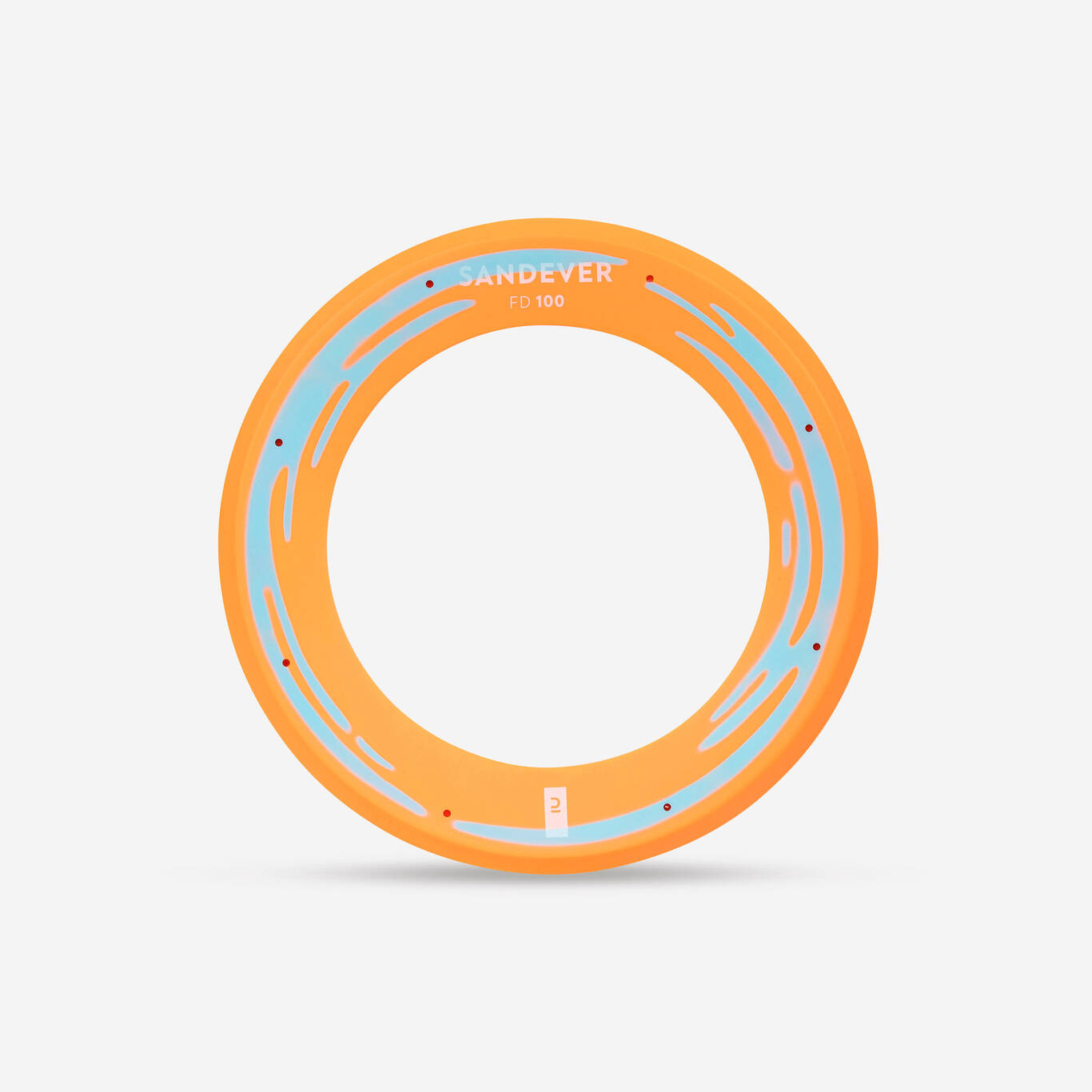 A soft orange disc for long-distance throws.
