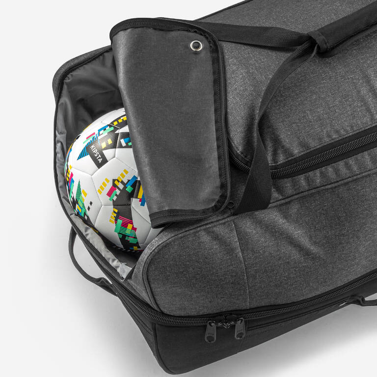 Large football travel suitcase, charcoal