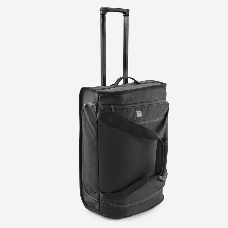 Valise 30L à roulettes - sac de voyage transport cabine - ESSENTIAL noire