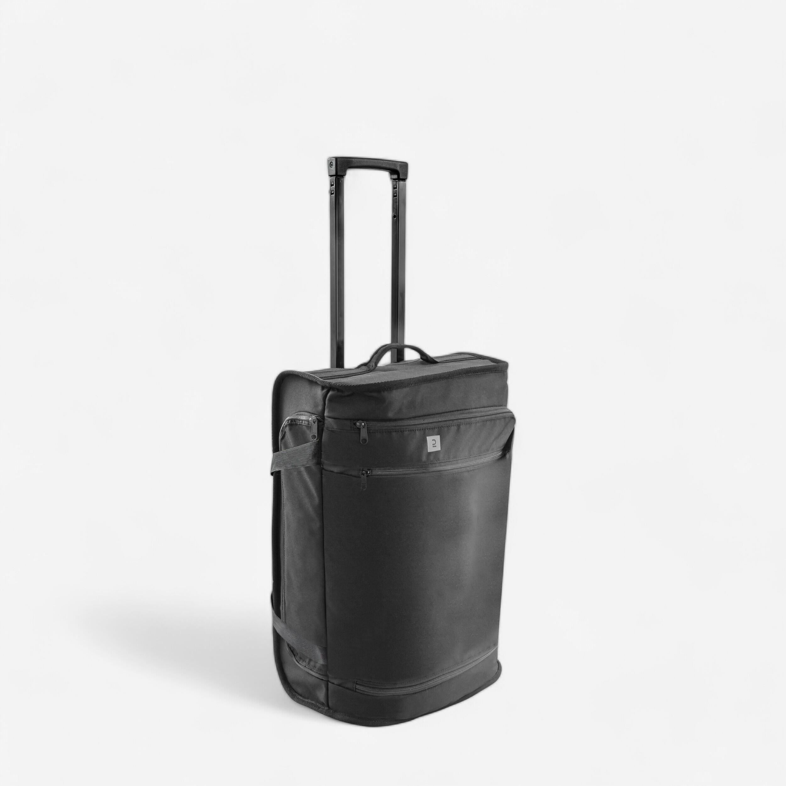 30L Suitcase Essential - Black/Khaki - Decathlon