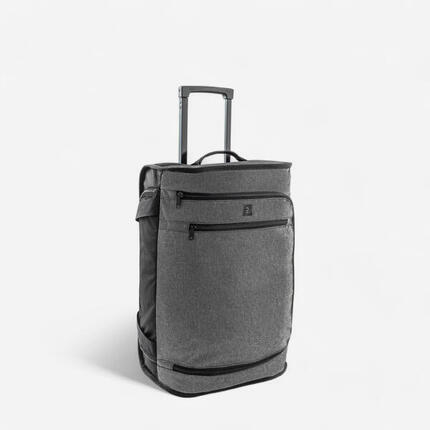 Valise 30L à roulettes - sac de voyage transport cabine - ESSENTIAL noire grise
