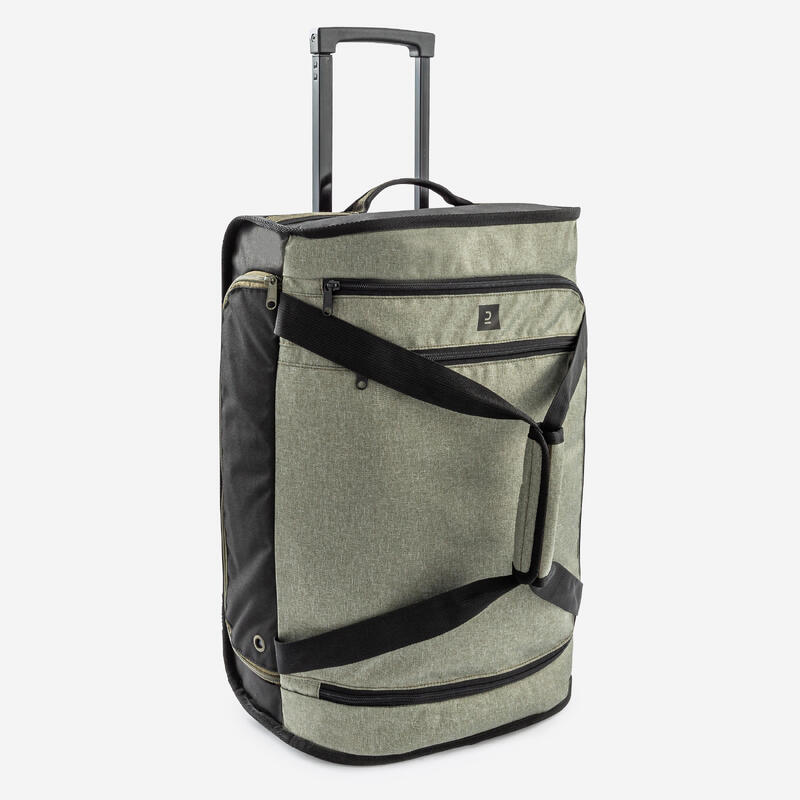 Maleta de cabina Kipsta Essential 30L negra caqui