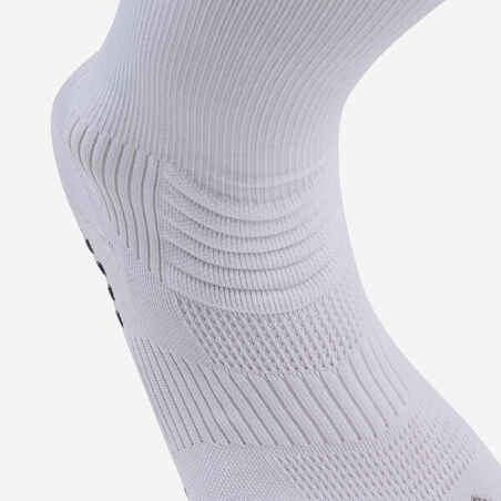 Suaugusiųjų ilgos neslystančios futbolo kojinės „Viralto II“, baltos