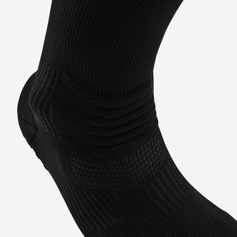 Damen/Herren Fussball Stutzen hoch mit rutschfesten Socken - Viralto II schwarz
