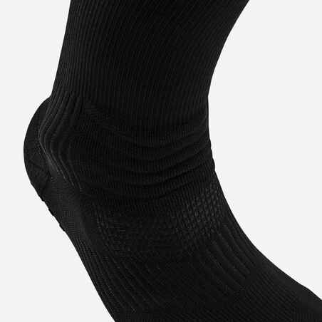 Suaugusiųjų ilgos neslystančios futbolo kojinės „Viralto II“, juodos