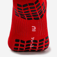 Crvene duboke čarape za fudbal za odrasle VIRALTO II