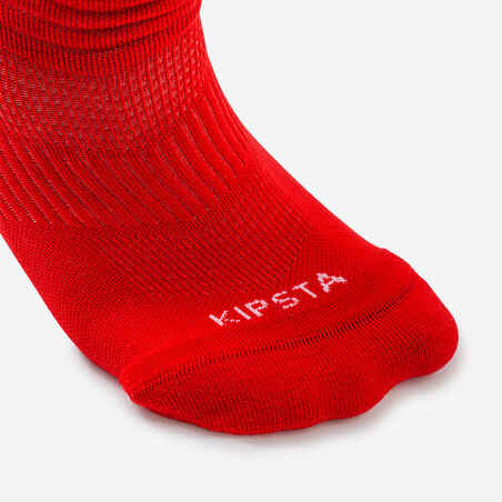 Suaugusiųjų ilgos neslystančios futbolo kojinės „Viralto II“, raudonos