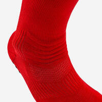 Crvene duboke čarape za fudbal za odrasle VIRALTO II