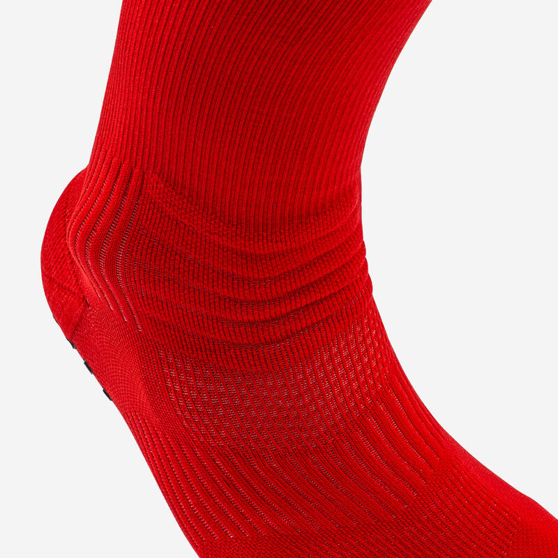 CHAUSSETTES DE FOOTBALL ADULTE MONTANTES ET ADHERENTES VIRALTO II ROUGE