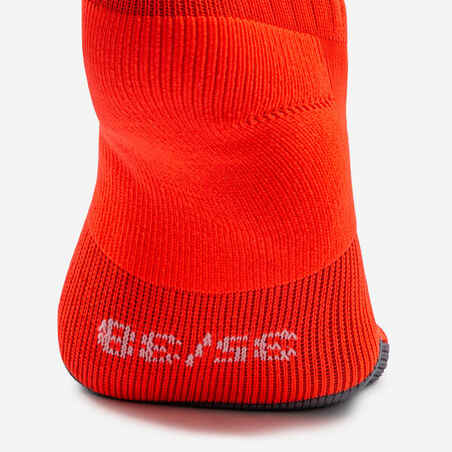 Kids' Football Socks Viralto Club - Red with Stripes