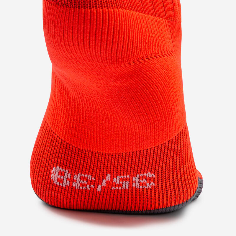 Chaussettes de football enfant VIRALTO CLUB JR rayées rouge