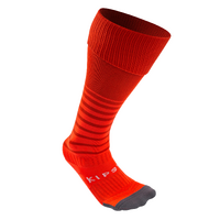 Chaussettes de football enfant VIRALTO CLUB JR rayées rouge