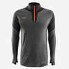 Damen/Herren Fussball Sweatshirt 1/2 Zip - Viralto Axton grau/schwarz 