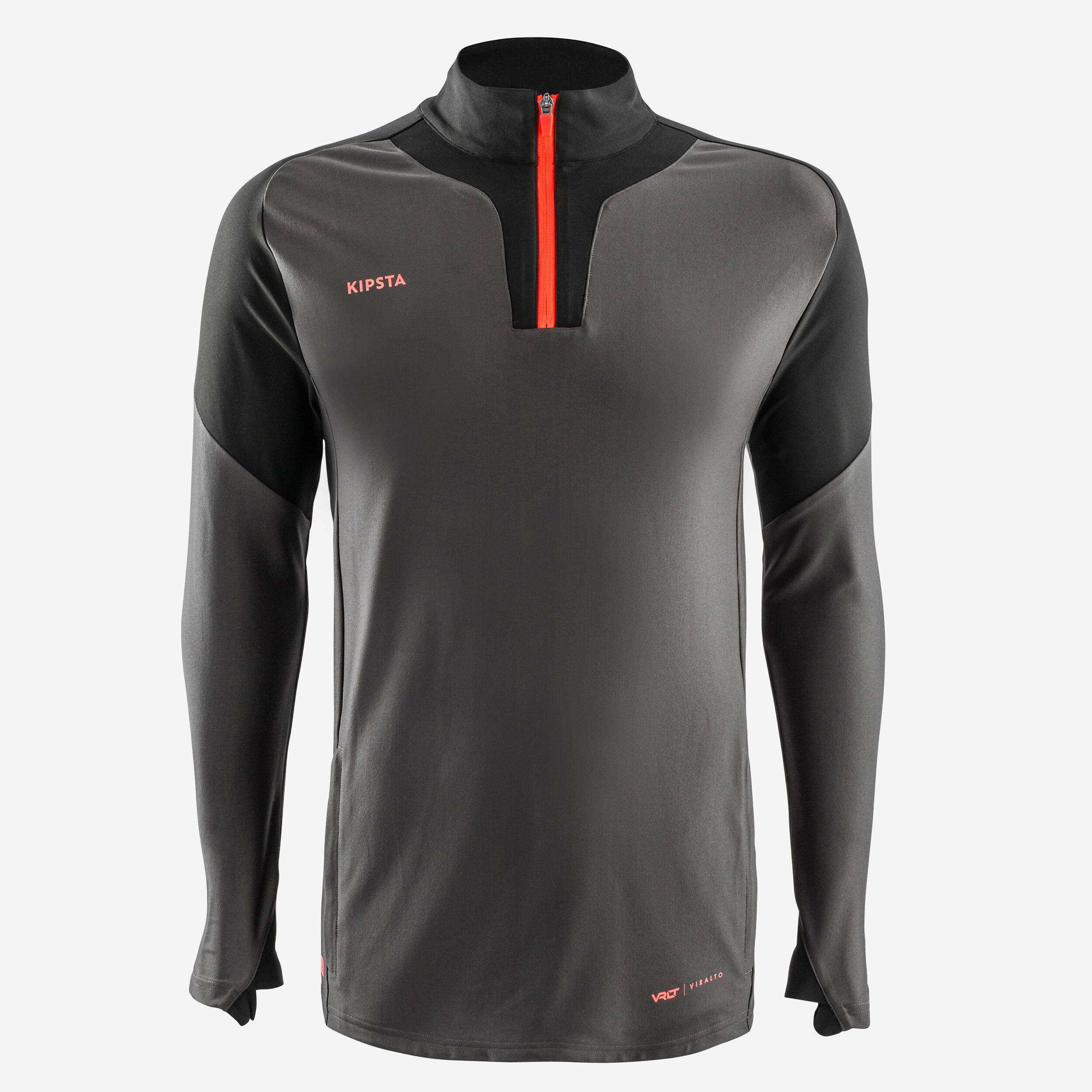 Sweat de football 12 zip VIRALTO AXTON et zip fluo KIPSTA