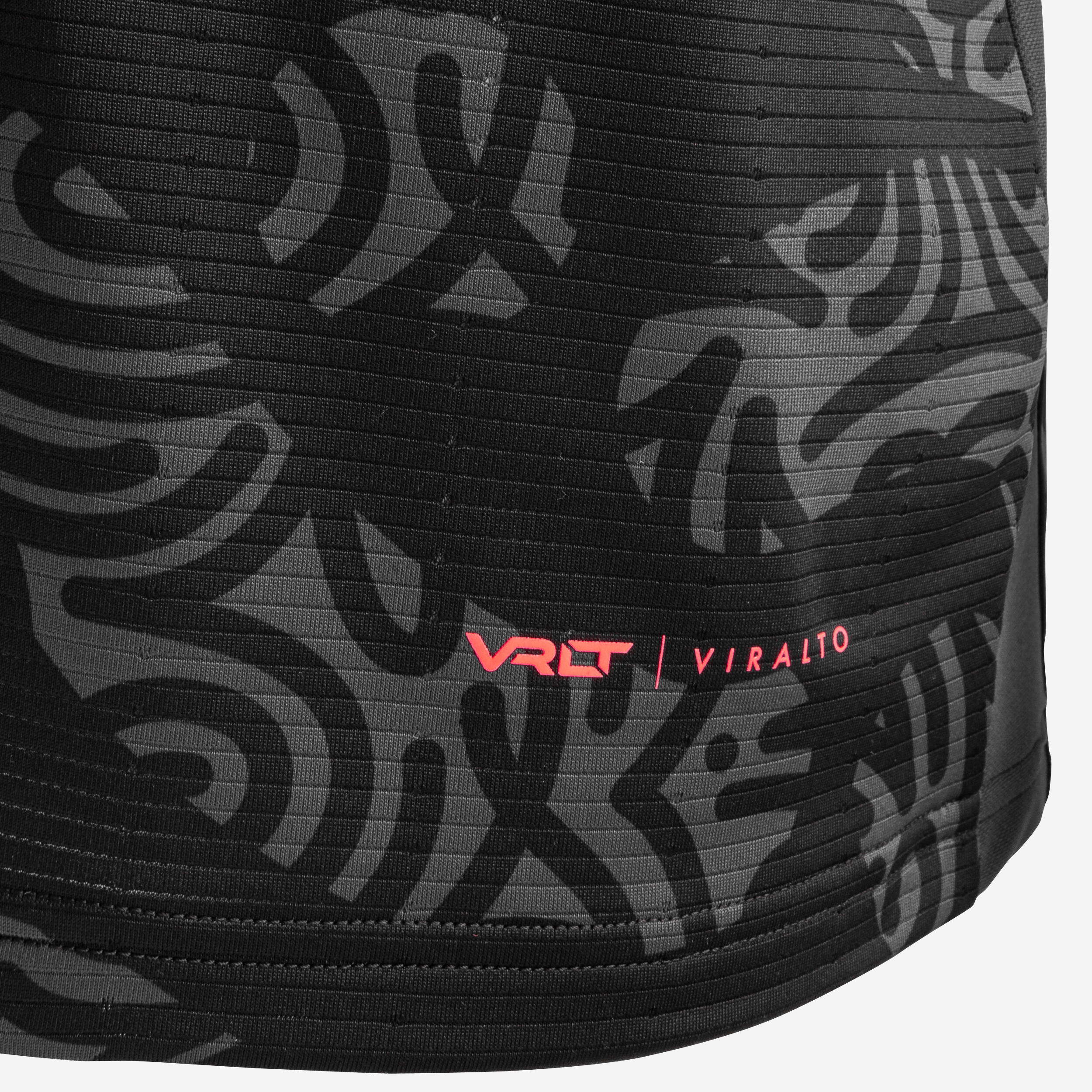 CAMISETA DE FÚTBOL  VIRALTO II MANGA CORTA NEGRO, GRIS Y ROSA 10/14