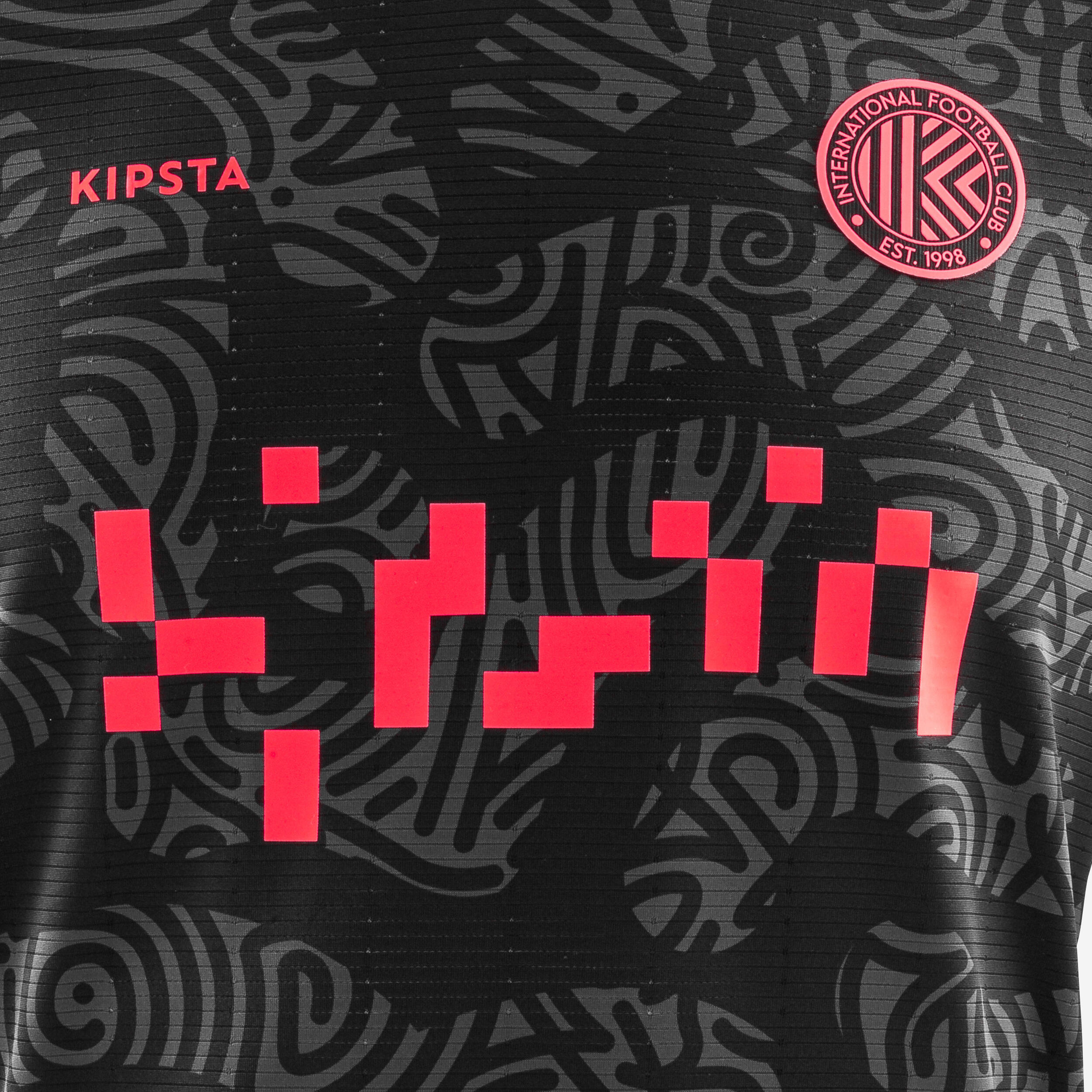 CAMISETA DE FÚTBOL  VIRALTO II MANGA CORTA NEGRO, GRIS Y ROSA 9/14