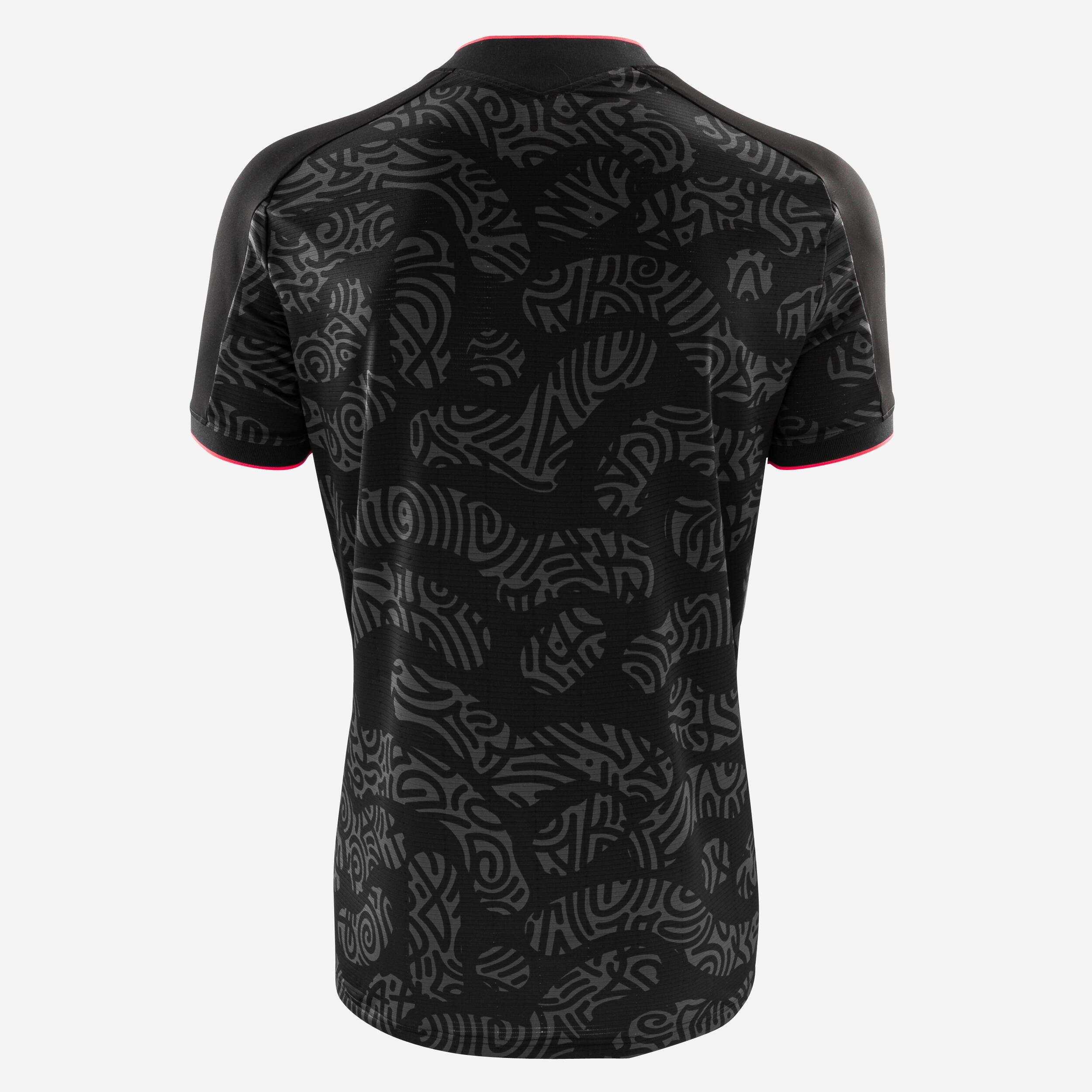 Short-Sleeved Football Shirt Viralto II - Black/Grey/Pink 2/8