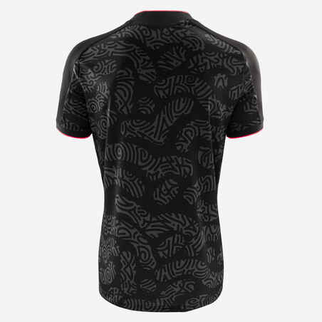 Short-Sleeved Football Shirt Viralto II - Black/Grey/Pink