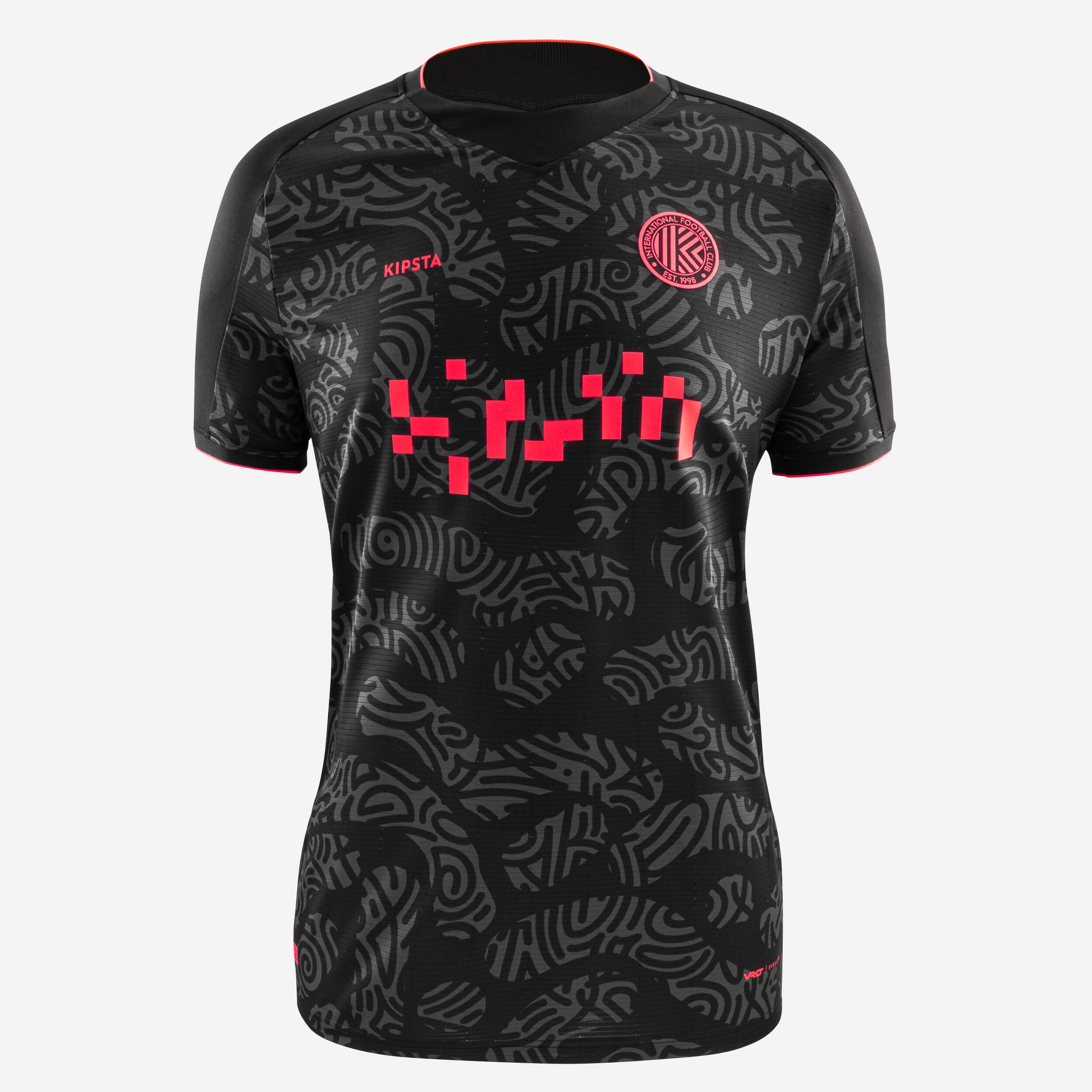 CAMISETA DE FÚTBOL  VIRALTO II MANGA CORTA NEGRO, GRIS Y ROSA 2/14