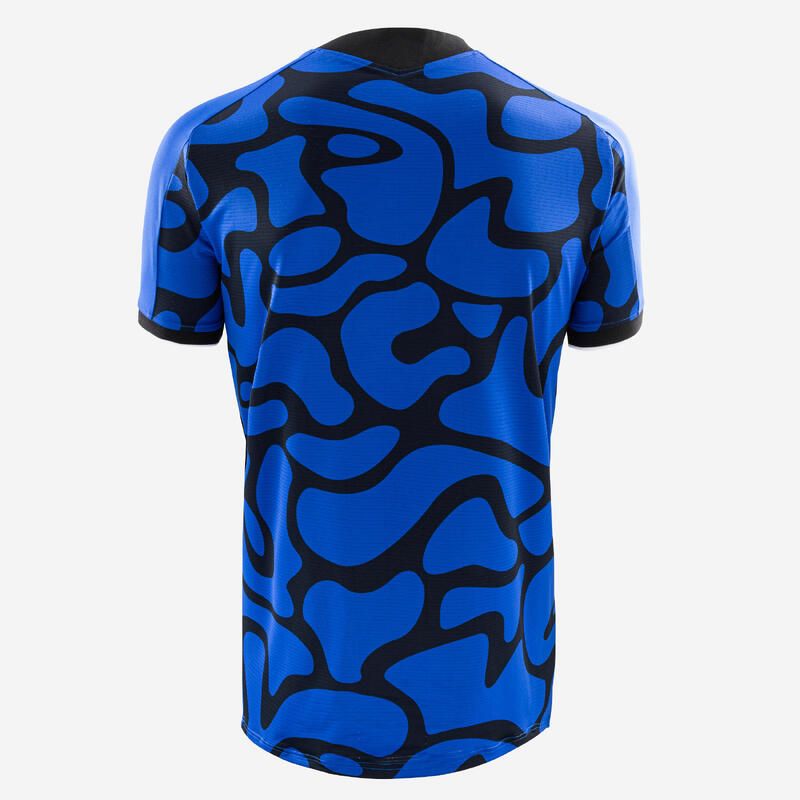 VOETBALSHIRT MET KORTE MOUWEN VIRALTO II BLAUW/ZWART/WIT