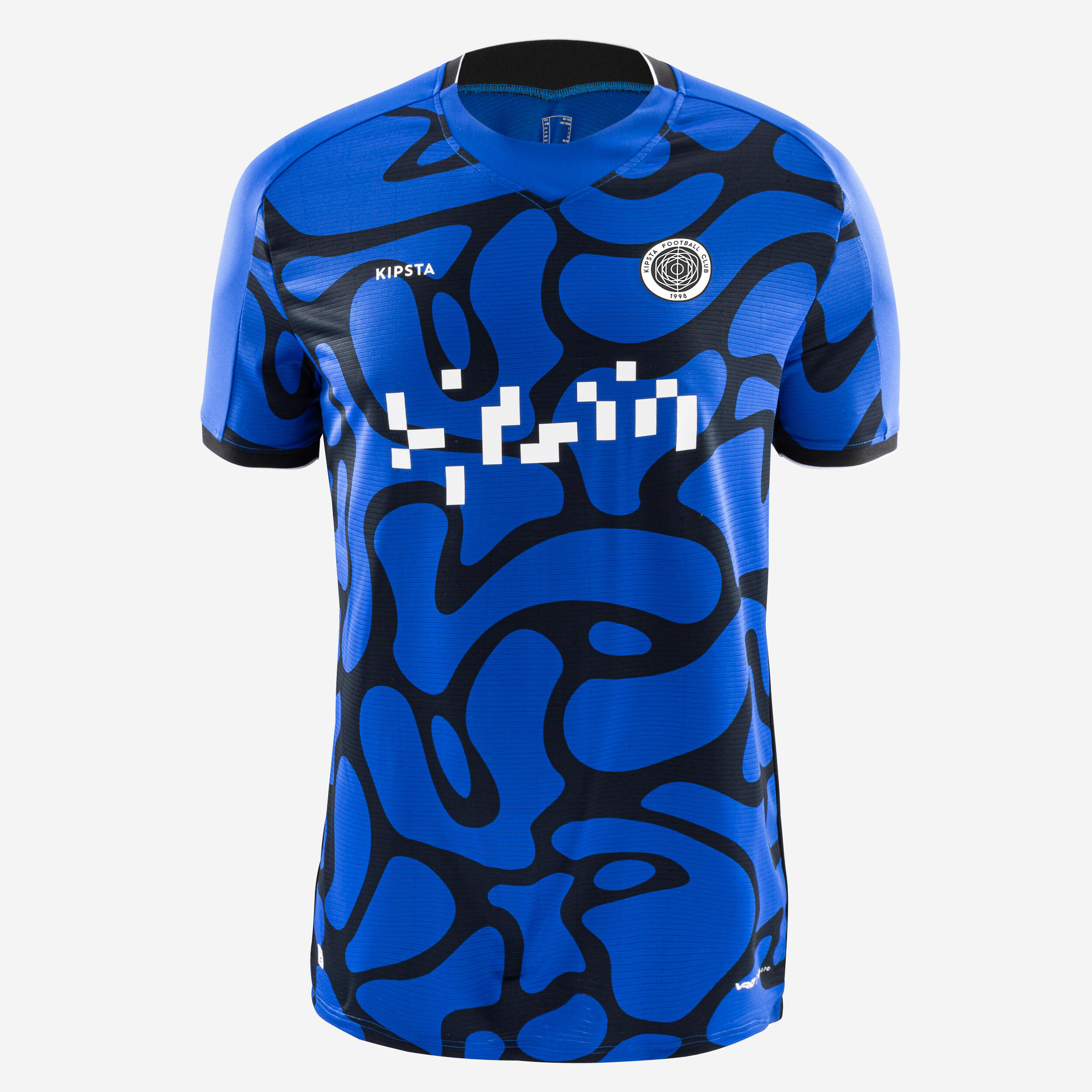 Short-Sleeved Football Shirt Viralto II - Blue, Black & White 3/9