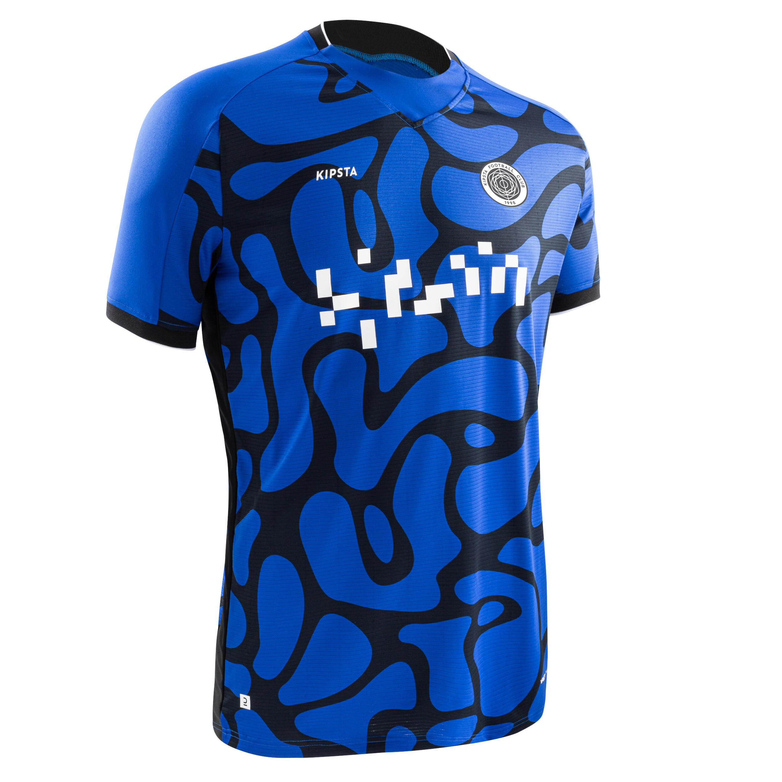 Short-Sleeved Football Shirt Viralto II - Blue, Black & White 2/9