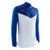Futbolo džemperis su pusiniu užtrauktuku „CLR“, mėlynas, pilkas