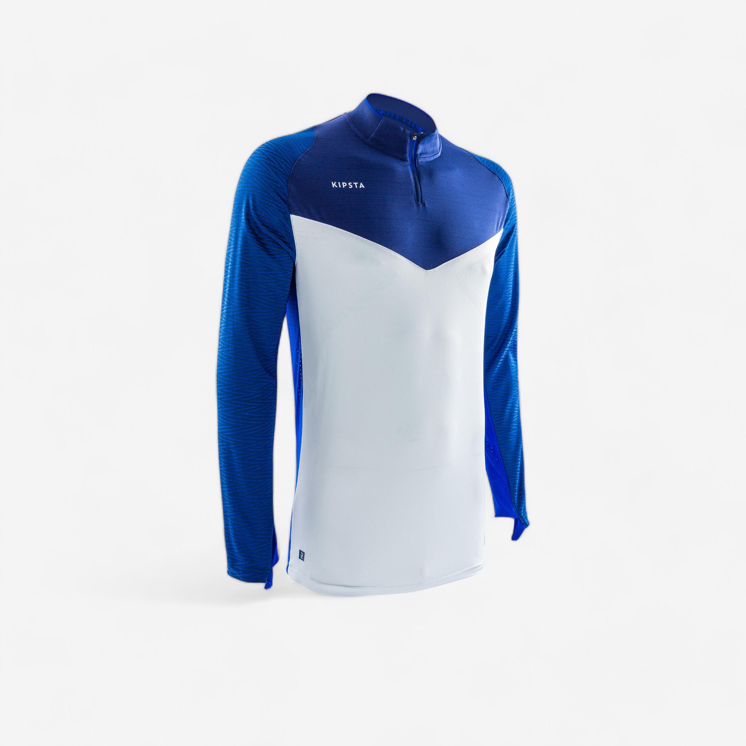 KIPSTA 1/2-Zip Football Sweatshirt CLR - Blue/Grey