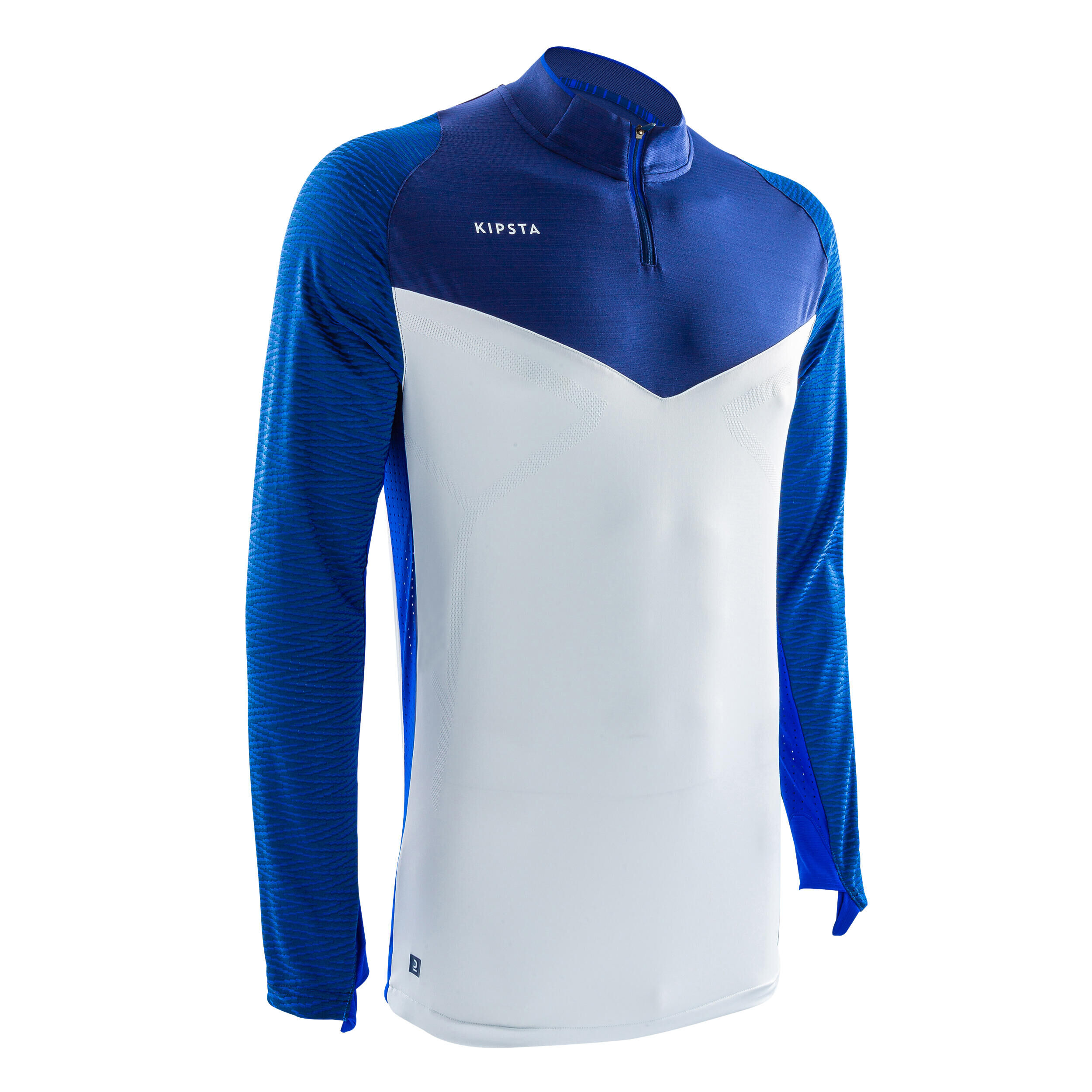 KIPSTA 1/2-Zip Football Sweatshirt CLR - Blue/Grey