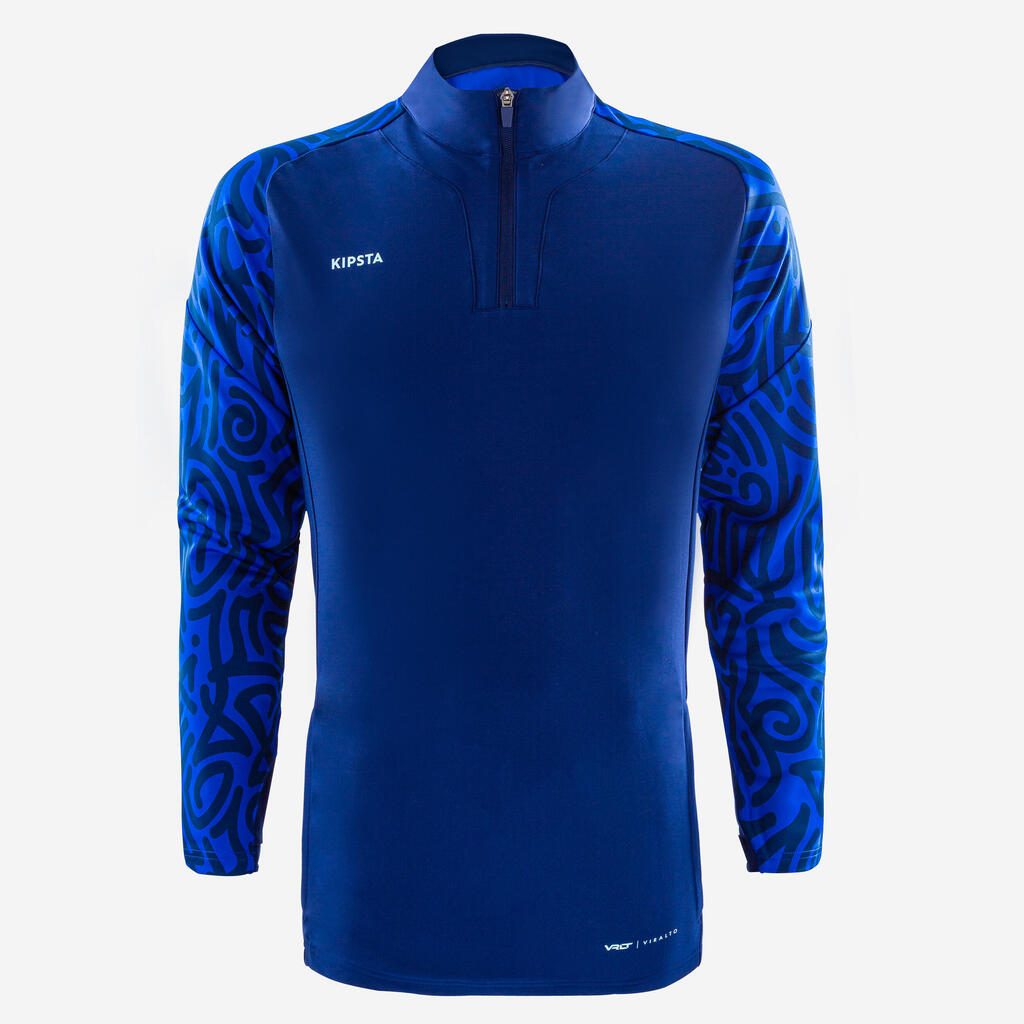 Sweat de football 1/2 zip viralto letters marine et bleu