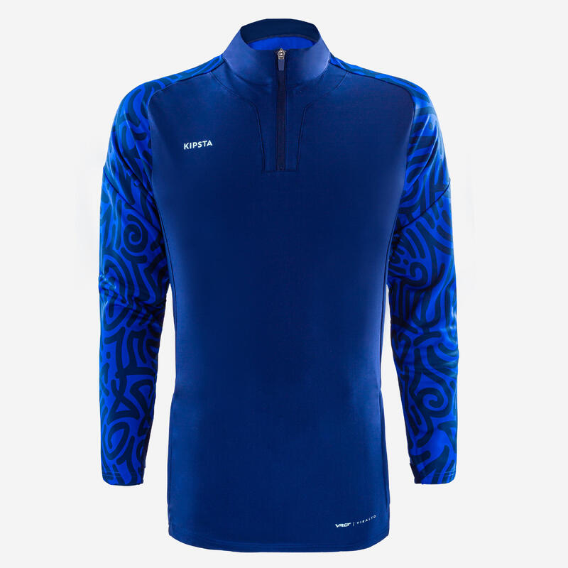 Sweatshirt de Futebol 1/2 Fecho VIRALTO LETTERS Marinho/Azul