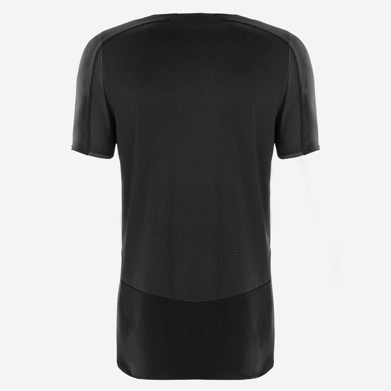 Maglia calcio uomo VIRALTO SOLO nera a righe grigie