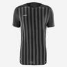 Kids' Short-Sleeved Football Shirt Viralto Solo Classic - Black with Grey Stripes