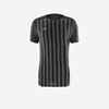 Kids' Short-Sleeved Football Shirt Viralto Solo Classic - Black with Grey Stripes