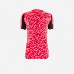 Short-Sleeved Football Shirt Viralto Solo Letters - Neon Pink