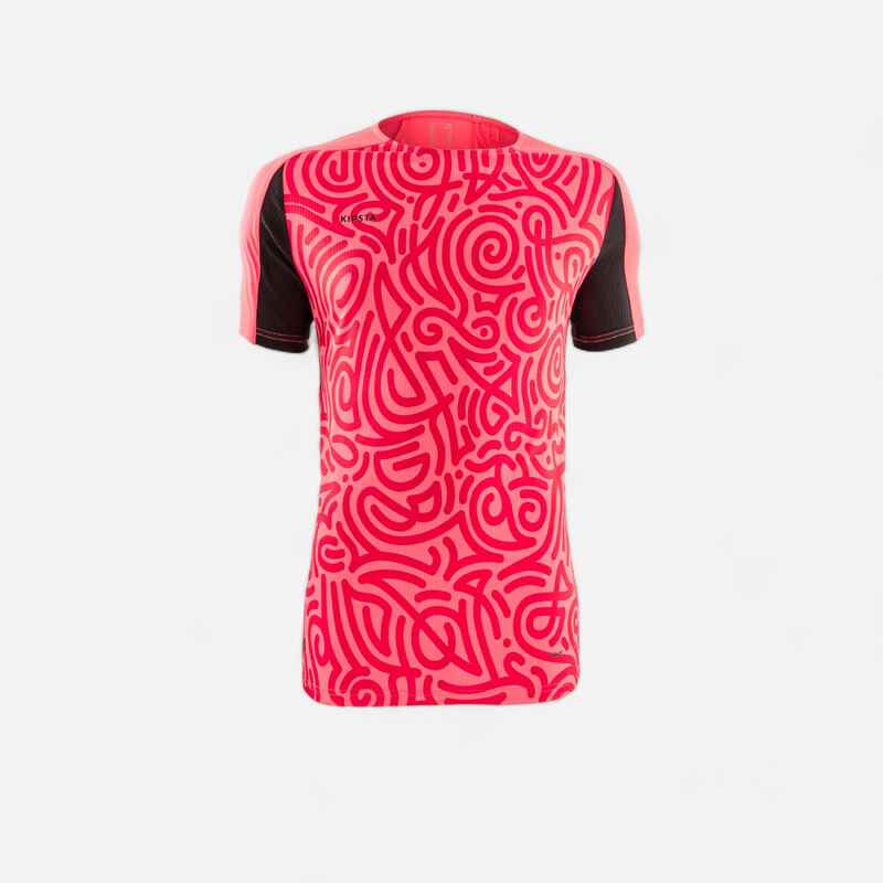 Short-Sleeved Football Shirt Viralto Solo Letters - Neon Pink