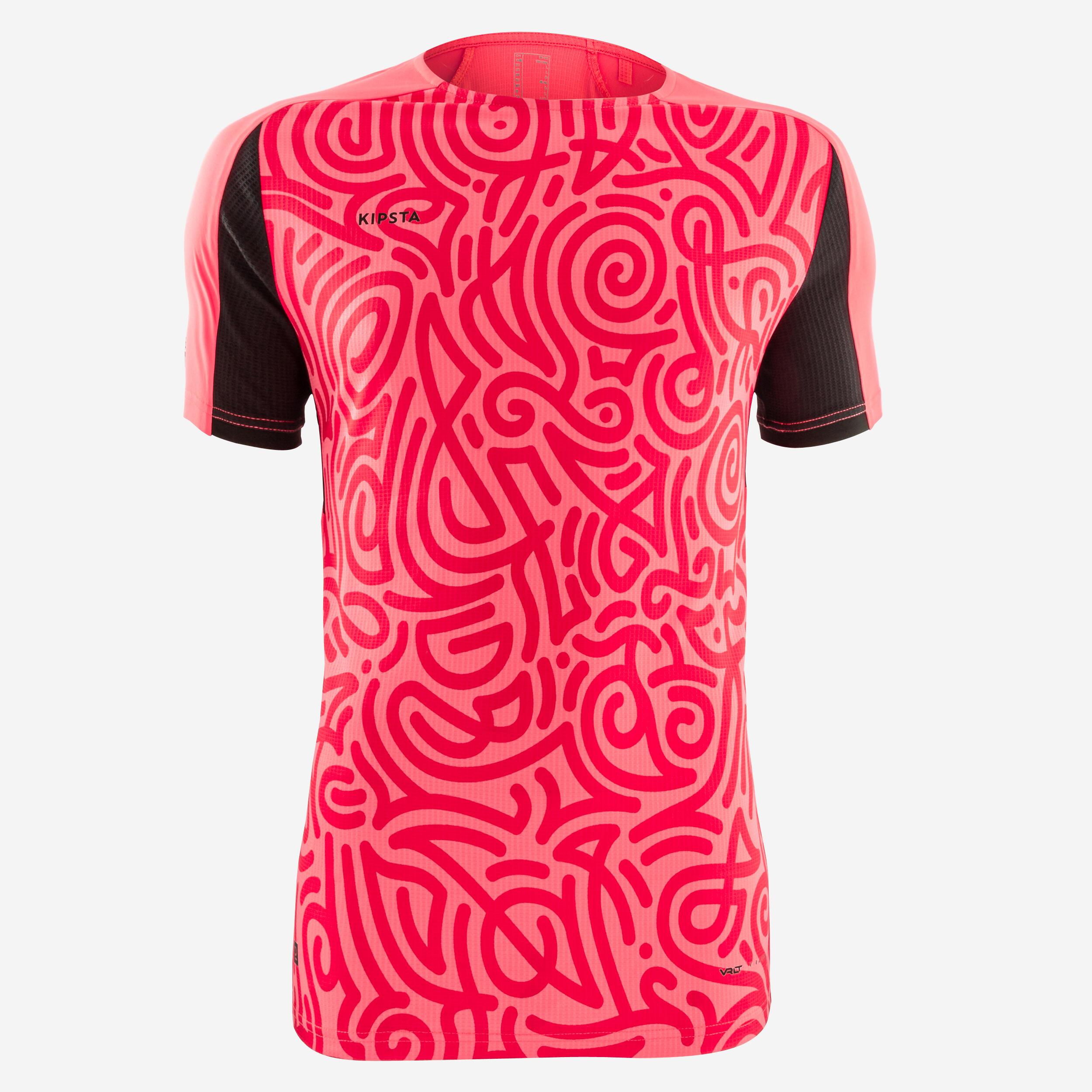 Tricou Fotbal VIRALTO Solo Roz fluorescent Adulți