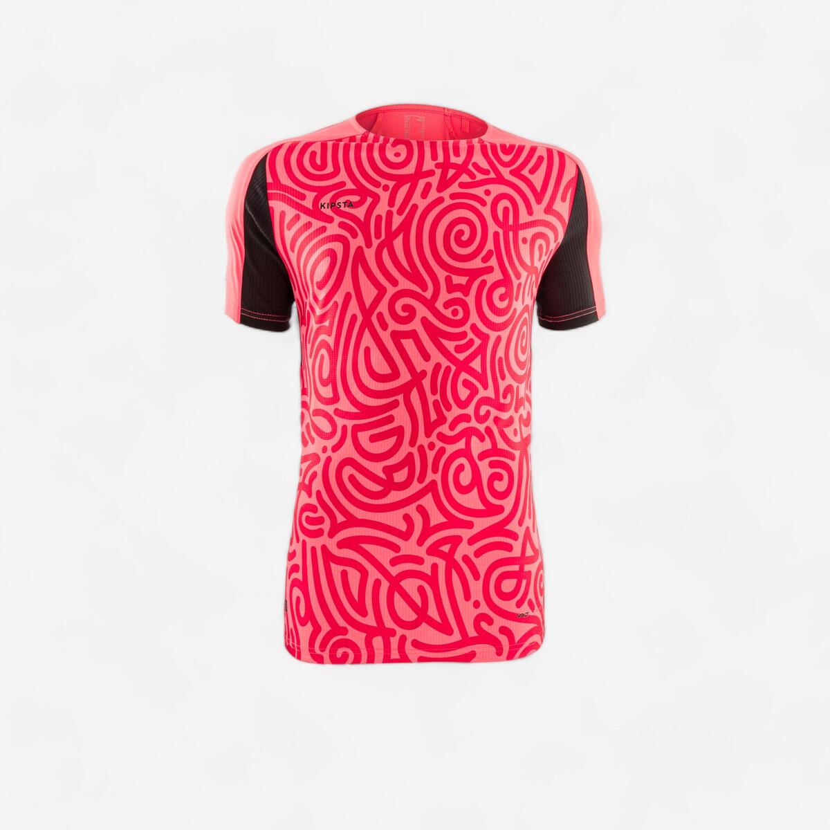 Maillot de football manches courtes viralto solo letters rose fluo