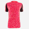 Trumparankoviai futbolo marškinėliai „Viralto Solo Letters“, neoniniai rožiniai