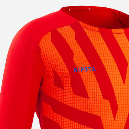 Majica dugih rukava za fudbal Viralto Aqua dečja - narandžasta i crvena