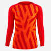 Bērnu futbola krekls ar garām piedurknēm “Viralto Aqua”, oranžs un sarkans