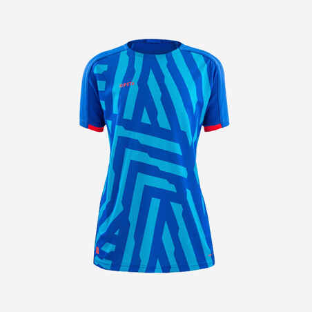 Kids' Football Shirt Viralto Axton - Blue & Turquoise