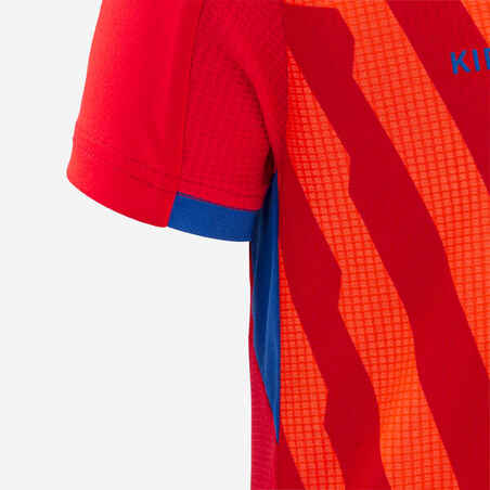 Kids' Football Shirt Viralto Axton - Red/Orange/Blue